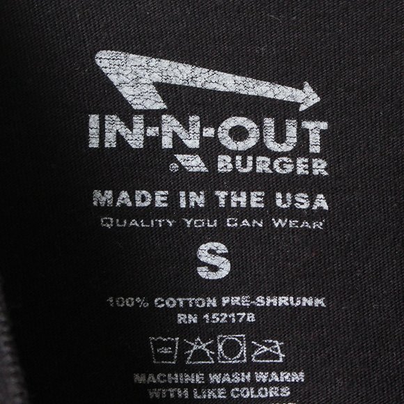 In-N-Out Burger Shirt Mens Small Black Texas Tee - Picture 3 of 6